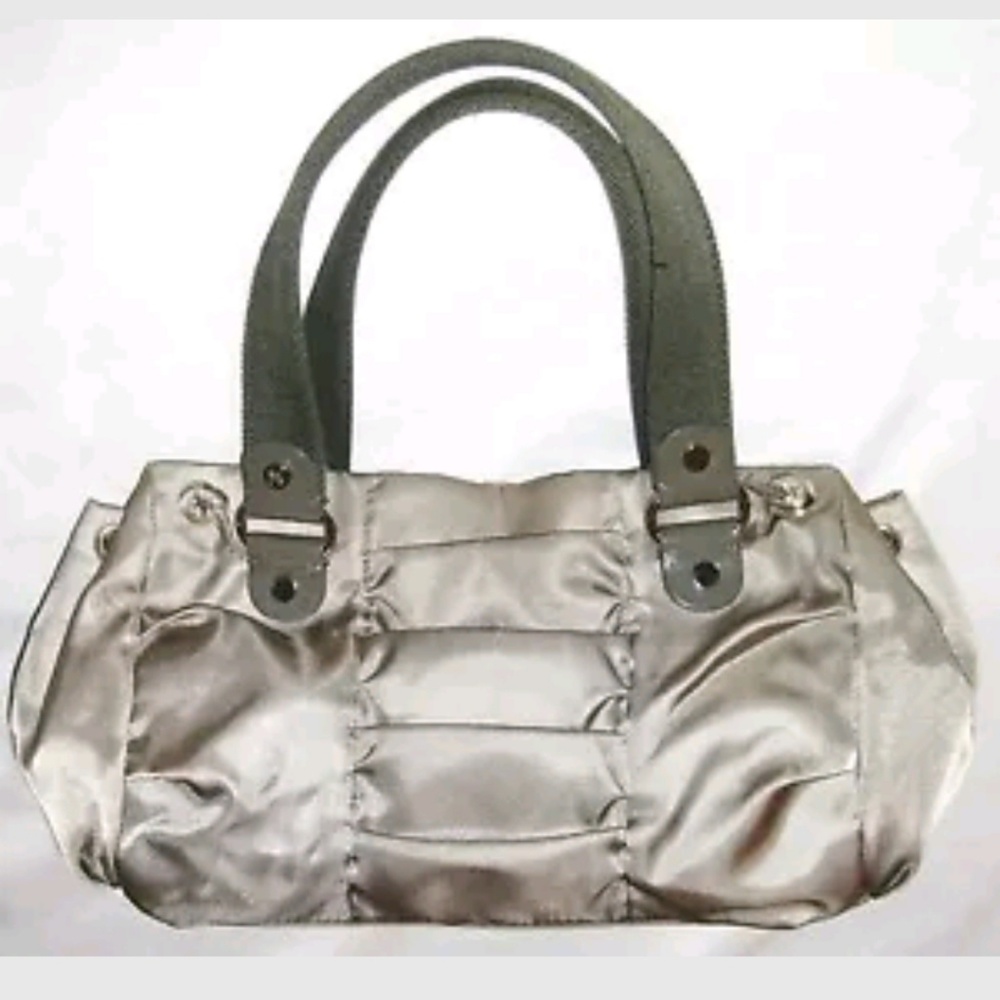 Sage Satin Vera Wang Pleated Handbag Purse